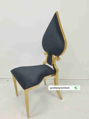 ফ্যান্সি গোল্ড বিবাহের চেয়ার stackable বিলাসিতা নকশা সাদা কুশন