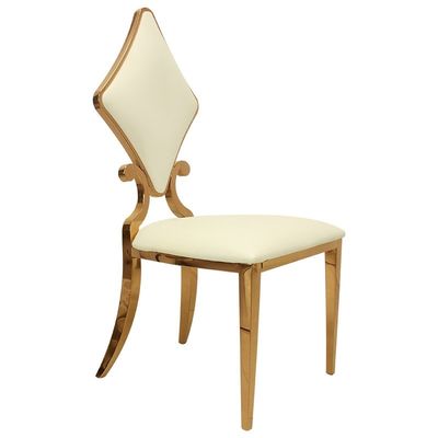 ভালো দাম স্ট্যাকযোগ্য স্টেইনলেস স্টীল বিবাহের চেয়ার প্রিজম্যাটিক পিছনে গৃহসজ্জার সামগ্রী আসন অনলাইন