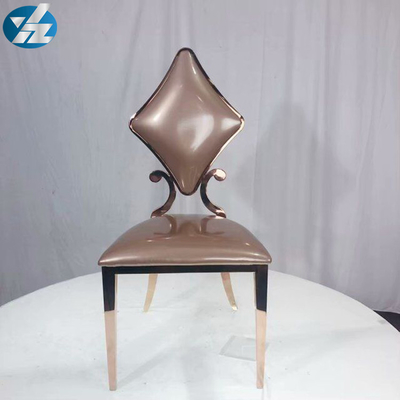 বিলাসবহুল 50X55X107 SS ডায়মন্ড ওয়েডিং গোল্ডেন ডাইনিং চেয়ার OEM হোয়াইট