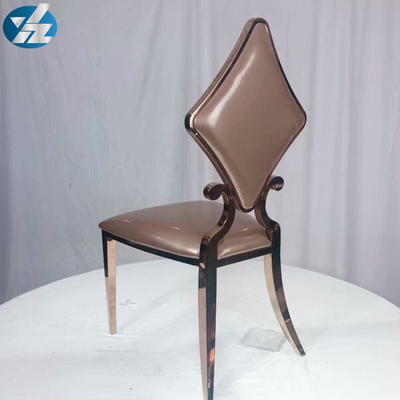 বিলাসবহুল 50X55X107 SS ডায়মন্ড ওয়েডিং গোল্ডেন ডাইনিং চেয়ার OEM হোয়াইট