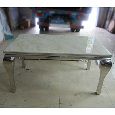 ইউরোপীয় সিলভার ওয়েডিং ভোজ টেবিল 150X90X75 ডাইনিং রুম টেবিল