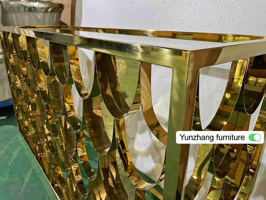 গোল্ড কালার মেটাল বার টেবিল কনসোল টেবিল 150cmx40cmx80cm 201SS