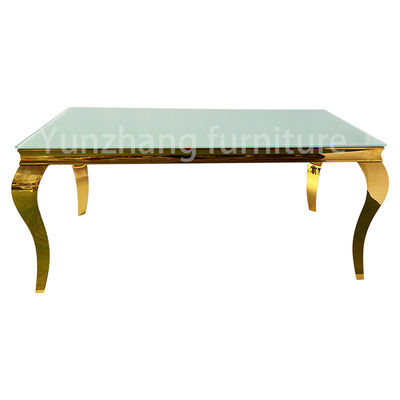 ভালো দাম মার্বেল শীর্ষ সঙ্গে আয়তক্ষেত্র আকৃতির ডাইনিং রুম স্টেইনলেস স্টীল টেবিল অনলাইন