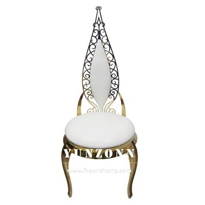 ভালো দাম গোল্ড স্টেইনলেস স্টীল বাণিজ্যিক বিবাহের ভোজ চেয়ার চামড়া মখমল অনলাইন