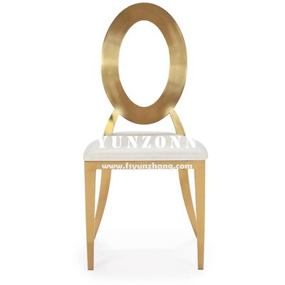 ভালো দাম ডাইনিং আসবাবপত্র স্বর্ণ স্টেইনলেস স্টীল ভোজের চেয়ার স্ট্যাকিং ডিজাইন হোটেল বিবাহের ইভেন্ট পার্টি স্টিল চেয়ার অনলাইন
