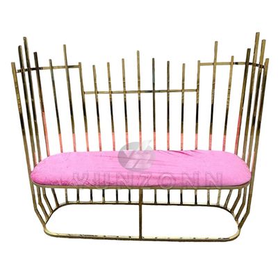 ভালো দাম রয়েল লাক্সারি স্টাইল হাই ব্যাক গোল্ড স্পাইকড লাভসিট - আধুনিক চেস্টারফিল্ড ওয়েডিং সোফা অনলাইন