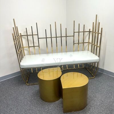 ভালো দাম নববধূ বরের জন্য বিলাসবহুল রাজকীয় সিংহাসন চেয়ার, আধুনিক স্টেইনলেস স্টিলের বিবাহের ডাইনিং চেয়ার, আড়ম্বরপূর্ণ স্টিলের নববধূ বর সিংহাসন অনলাইন