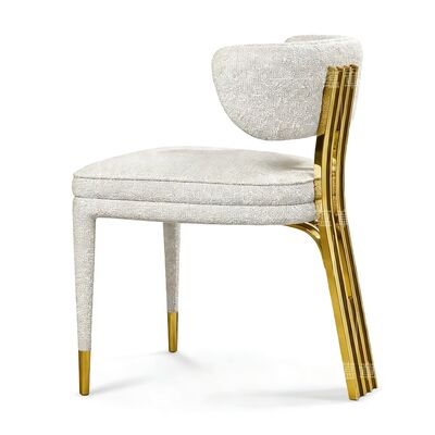 ভালো দাম সুন্দর চেয়ার ফ্যাশন ডিজাইন গ্র্যান্ড বিলাসবহুল বিবাহের চেয়ার হোটেল গোল্ডেন স্টেইনলেস স্টীল ধাতু ডিনার ডাইনিং চেয়ার অনলাইন