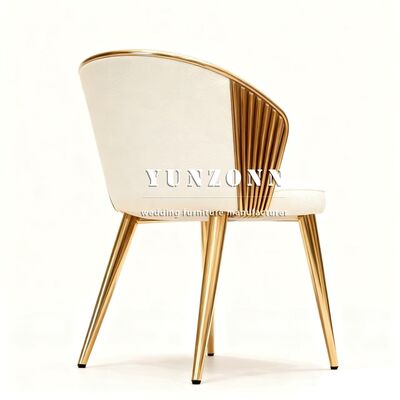 ভালো দাম কারখানা পাইকারি বিলাসবহুল বিবাহের অভ্যর্থনা ইভেন্টের জন্য টেকসই স্টেইনলেস স্টীল ধাতু চেয়ার অনলাইন