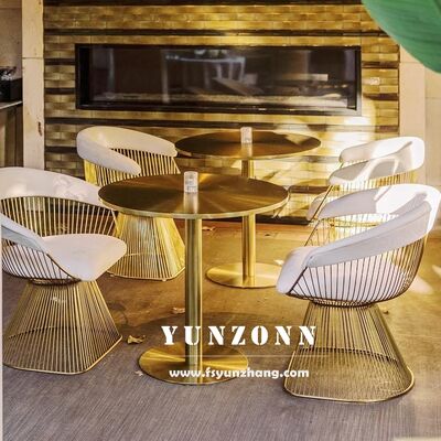 ভালো দাম ব্রাশ করা মেটাল ডাইনিং টেবিল বেস ক্যাফে আসবাবপত্র সহ হোলসেল স্টেইনলেস স্টিল টেবিল লেগ অনলাইন