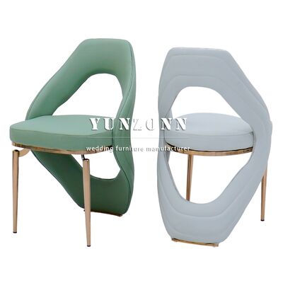 ভালো দাম পিইউ চামড়া বিলাসিতা গোলাপী স্বর্ণ ধাতব অবসর চেয়ার রেস্তোঁরা হোটেল অভ্যর্থনা কেটারিং ইভেন্ট চেয়ার অনলাইন