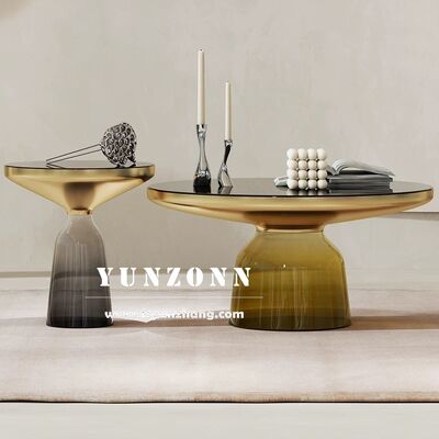 ভালো দাম নর্ডিক লাক্সারি সিম্পল ডিজাইন রাউন্ড গ্লাস সাইড টেবিল আধুনিক লিভিং রুম ফার্নিচার বাড়ি এবং হোটেলের জন্য ডাইনিং এবং ওয়েডিং এর জন্য অনলাইন