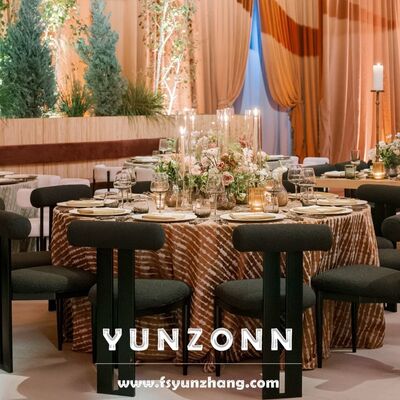 ভালো দাম বিবাহের আসবাবপত্র বিলাসবহুল কালো আয়রন মেটাল ফ্রেম ভিআইপি ভোজ চেয়ার অনলাইন