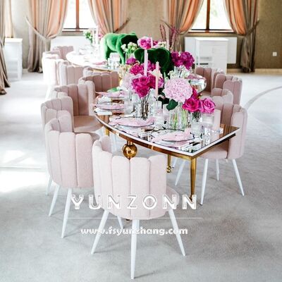 ভালো দাম দুবাই বিলাসবহুল স্টাইলের আসবাবপত্র বিয়ের অনুষ্ঠান ভোজের হল রাজকীয় চেয়ার আঙুলের আকৃতির বেসমেট কাস্টমাইজেশন ডাইনিং চেয়ার অনলাইন