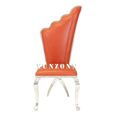 ভালো দাম উচ্চ পিছন চামড়া এবং ফ্যাব্রিক গোল্ড উইংস সঙ্গে নববধূ এবং নববধূ চেয়ার বিলাসিতা প্রাচীন স্টেইনলেস স্টীল বিবাহের চেয়ার অনলাইন