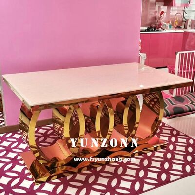 ভালো দাম আধুনিক অডি বিলাসবহুল ইতালীয় ডাইনিং টেবিল অ্যান্টিক মার্বেল টপ স্টিল এবং মেটাল সহ রান্নাঘর হোটেল এবং হোম ডাইনিং রুম ব্যবহারের জন্য অনলাইন