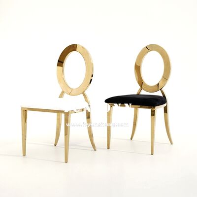 ভালো দাম আধুনিক ইভেন্টের জন্য অ্যান্টিক লুই ওজ চেয়ার সোনার স্টেইনলেস স্টীল ফ্রেম ভোজসভা হোটেল ডাইনিং অ্যাপার্টমেন্ট বিবাহের চেয়ার অনলাইন