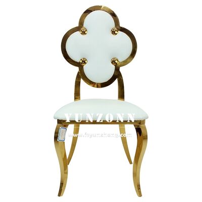 ভালো দাম আধুনিক গোল্ড ডাইনিং চেয়ার উচ্চ মানের চামড়া এবং ফ্যাব্রিক ব্যাঙ্কোয়েট চেয়ার ডাইনিং রুম বা হোটেলের জন্য আউটডোর লিভিং রুম ব্যবহারের জন্য অনলাইন