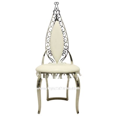 ভালো দাম পাইকারি আধুনিক ডাইনিং চেয়ার নতুন কার্ভ ডিজাইন সঙ্গে ইভেন্টের জন্য বিলাসবহুল ইস্পাত ফ্রেম বিবাহ হোটেল অ্যাপার্টমেন্ট ভাড়া অনলাইন