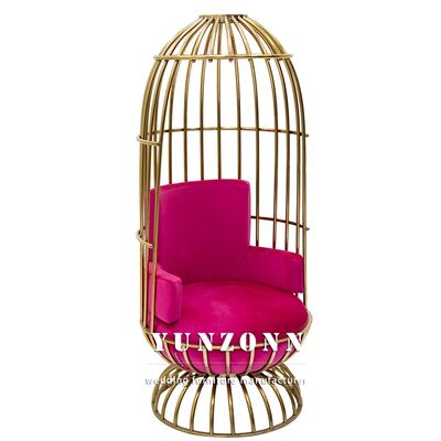 ভালো দাম হোটেল ওয়েডিং পার্টির জন্য লাক্সারি ওয়েডিং রেন্টাল গোল্ড স্টেইনলেস স্টিল ব্রাইড গ্রুম চেয়ার ভেলভেট থ্রোন চেয়ার অনলাইন