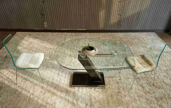 ভালো দাম এক্সটেনশনাল অনিয়মিত আকারের ঘূর্ণায়মান শীর্ষ ডাইনিং টেবিল ডাইনিং রুমের জন্য স্থান সংরক্ষণ করুন অনলাইন