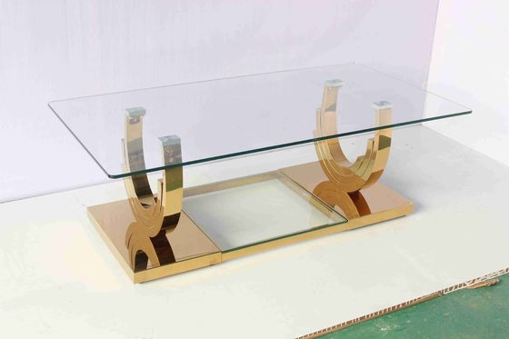 ভালো দাম টি গোল্ড ইউ শেপড বেস 2 পিস কফি টেবিল সেট লিভিং রুম হোম আসবাবপত্র অনলাইন