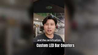 কাস্টম LED বার কাউন্টার গোলাপ ডিজাইন